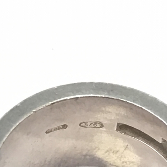⭐️Sz6 Gucci Full Inclusion Silver Cutout G Logo Band - Picture 10 of 11
